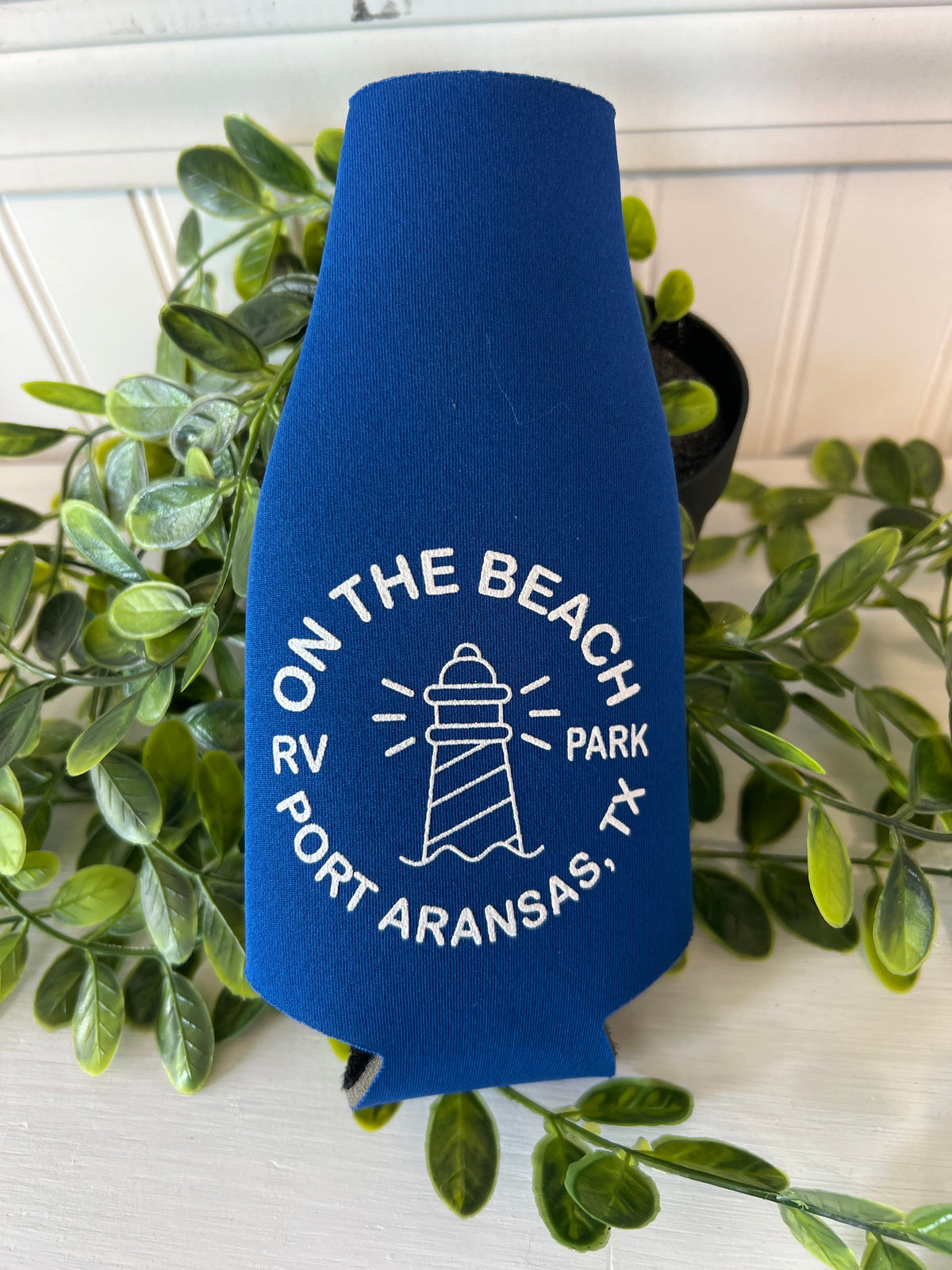 On the Beach Logo Coozie
