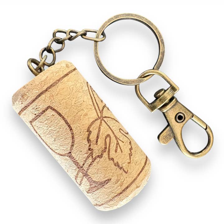 Wine Cork Keychain