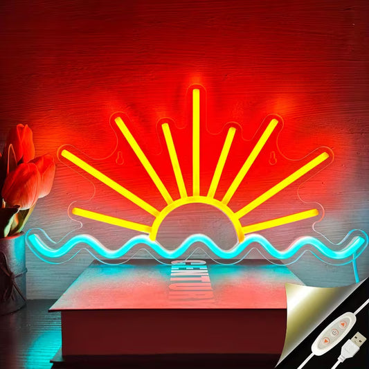 Sunshine + Waves Neon Sign