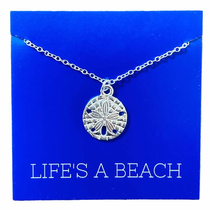 Silver Sand Dollar Pendant Necklace