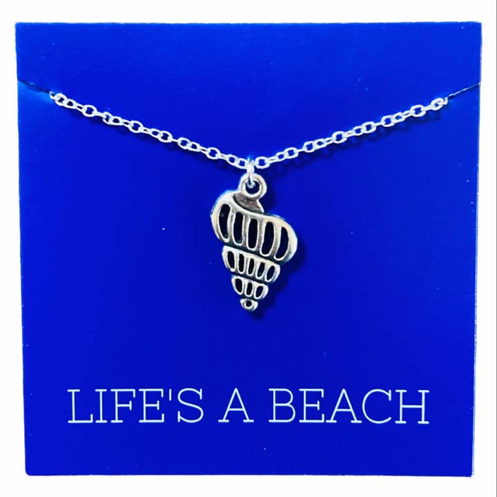 Silver Shell Pendant Necklace