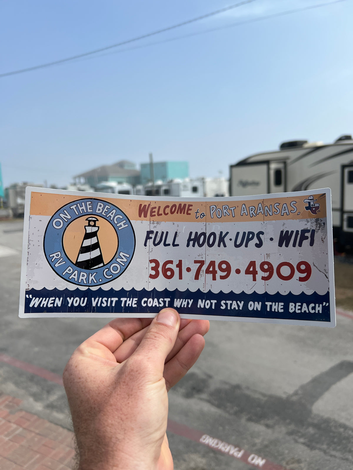 On the Beach Billboard - Port Aransas, TX Sticker