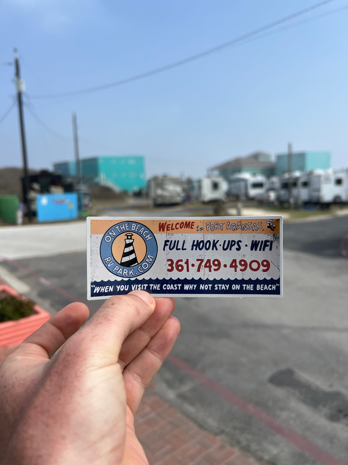 On the Beach Billboard - Port Aransas, TX Sticker