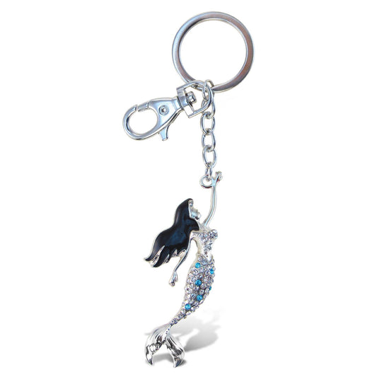 Sparkling Mermaid Charm Keychain